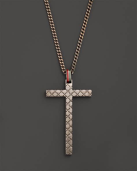 mens gucci necklaces cheap|designer cross necklace for men.